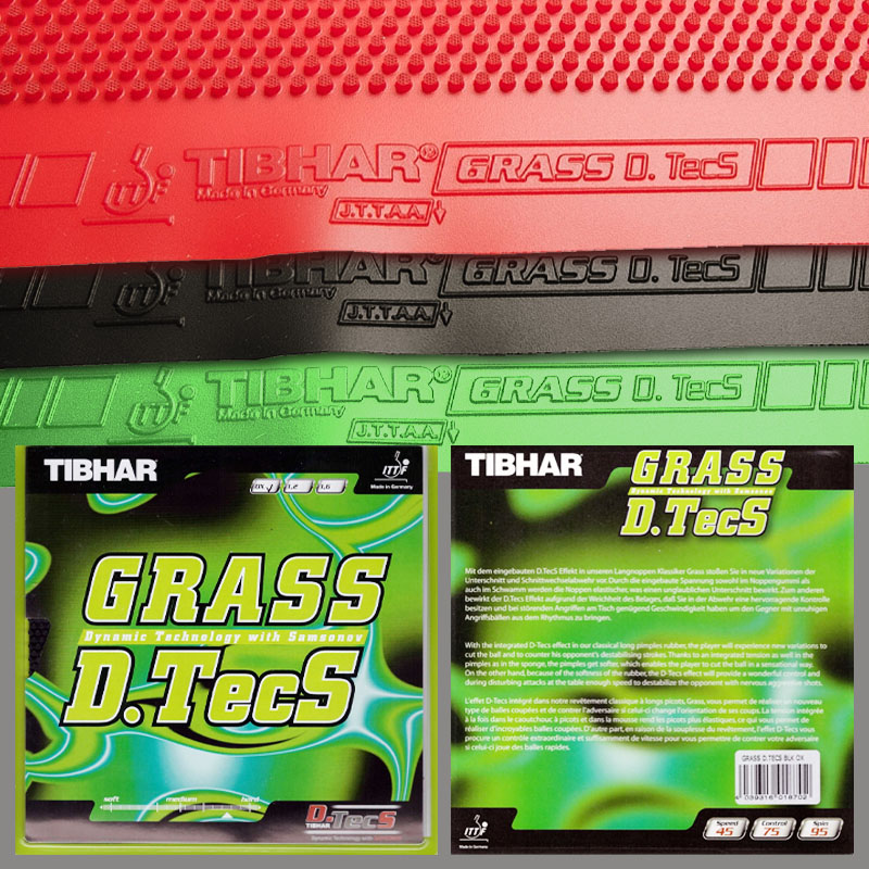 Table Tennis Germany - TIBHAR Grass D.TecS 卓球ラバーシート ロングピンプル OX