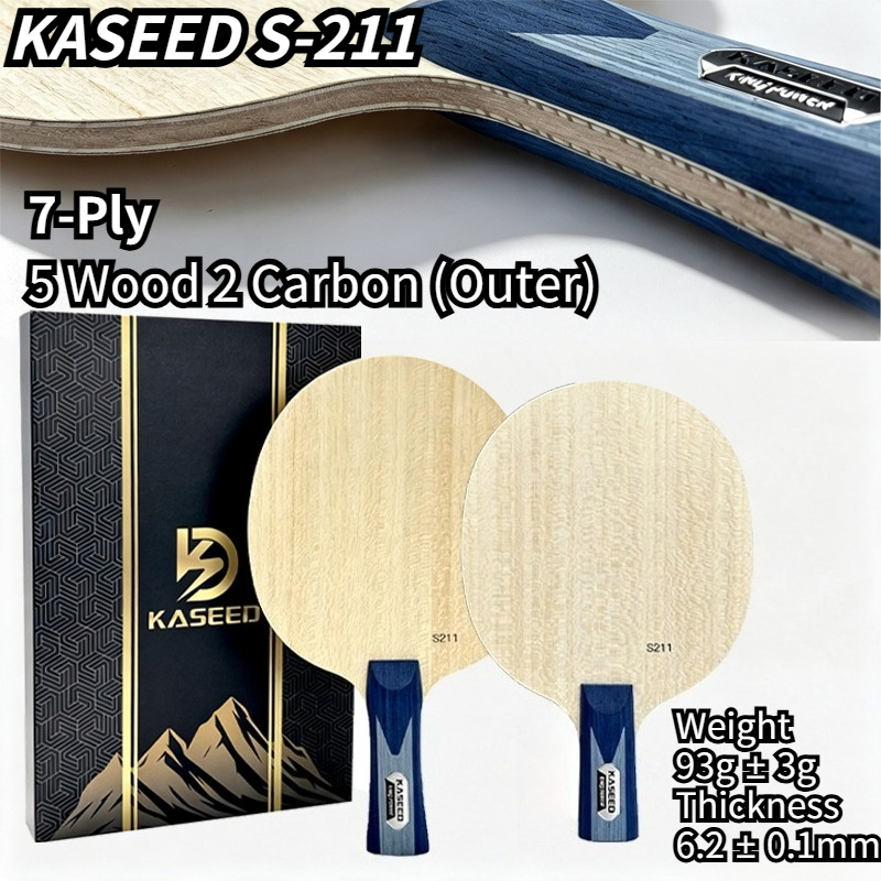 Table Tennis Is Played With A - KASEED S211 キングパワー 7層アウターカーボン卓球ブレード 5枚ウッド2枚カーボン オフェンシブ卓球ブレード