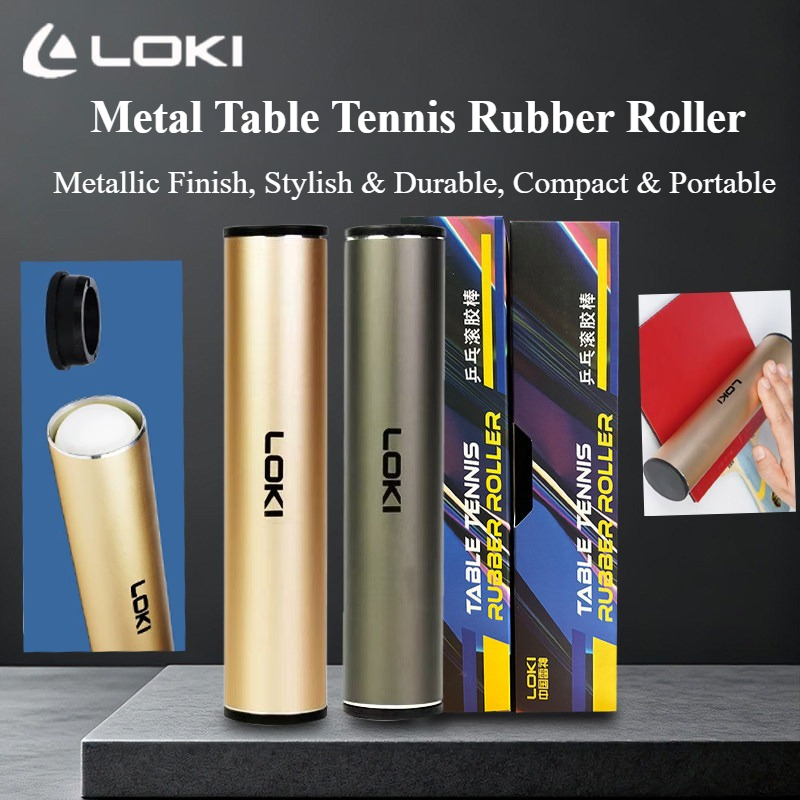 Table Tennis Video Game - LOKI メタル卓球ラバーローラーボールコンテナプロフェッショナルピンポンラバーローリングスティックラケットラバーアクセサリー