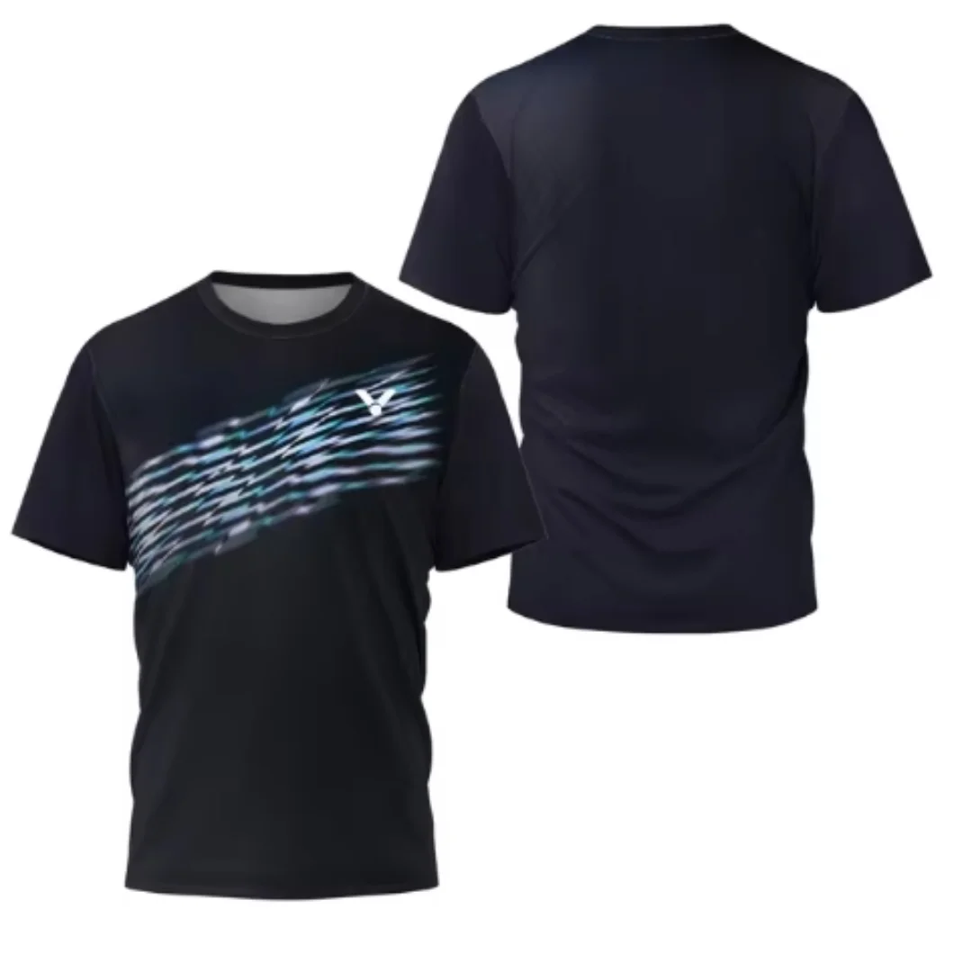 レーザーネオンプリントメンズバドミントンTシャツ高級ブランド - Table Tennis China のレビューと価格