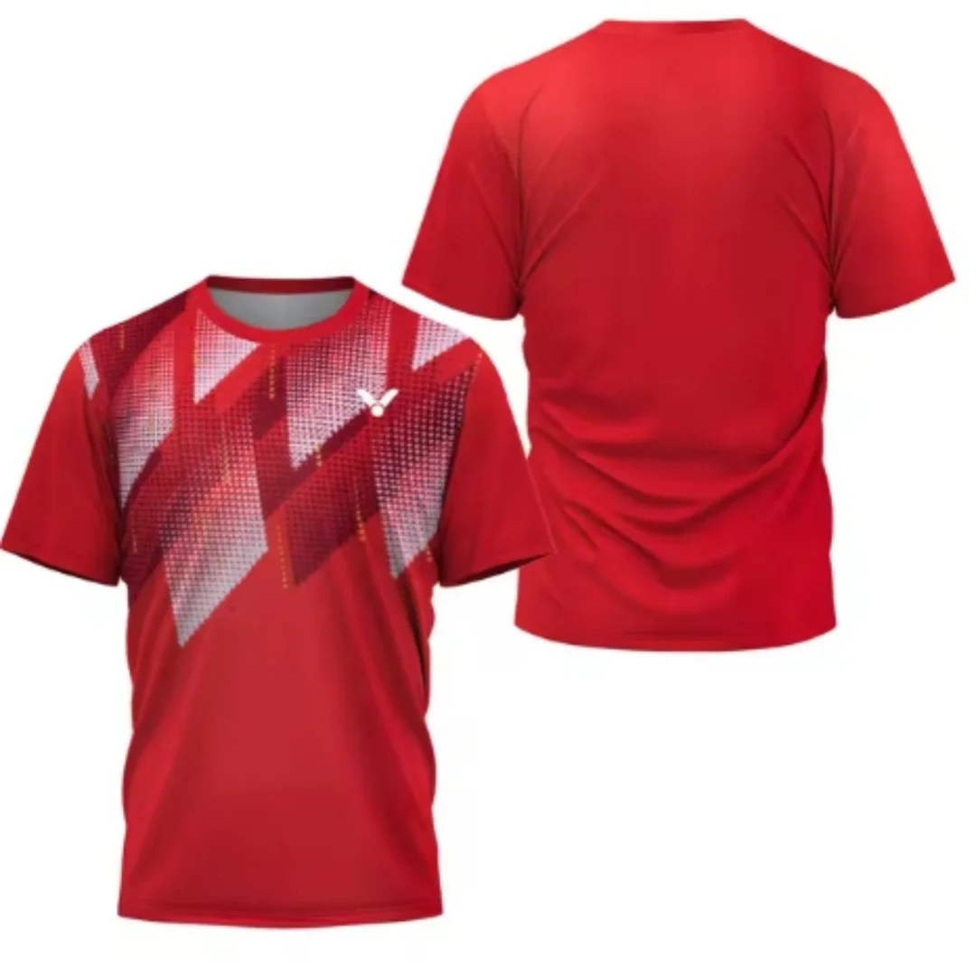 レーザーネオンプリントメンズバドミントンTシャツ高級ブランド - Table Tennis China のレビューと価格