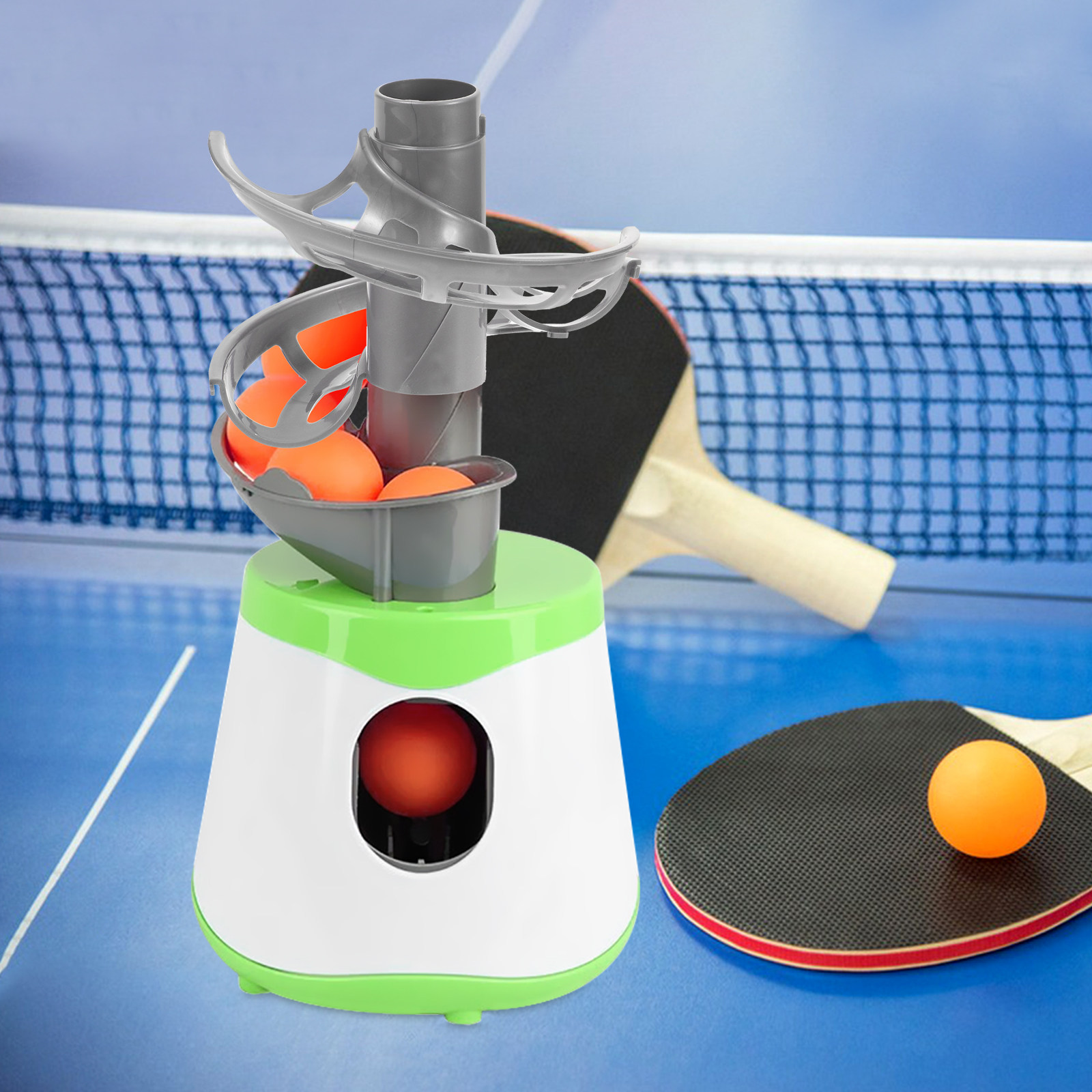 ピンポンマシン ボール溝付き卓球ランチャー レール式プラスチ - Table Tennis Robot のレビューと価格