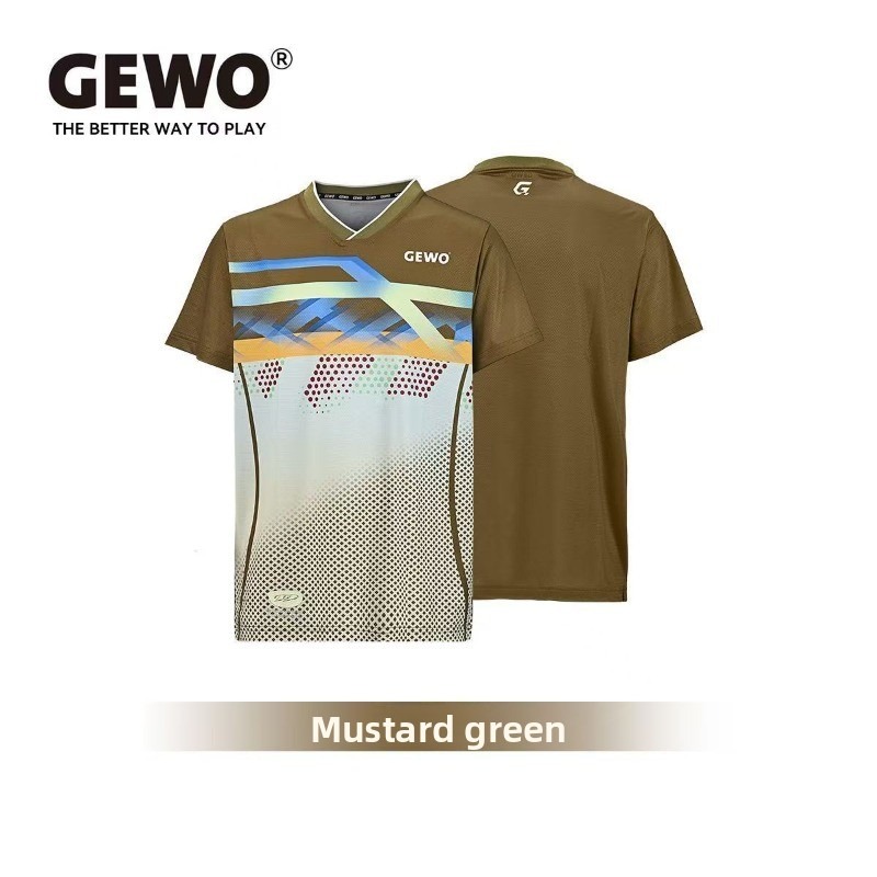 ドイツ GEWO 新しい卓球プロスポーツ半袖速乾性通気性男性 - Table Tennis Germany のレビューと価格