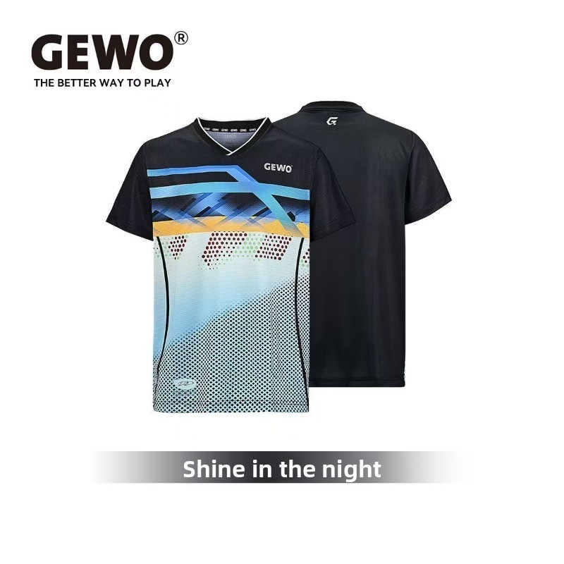 ドイツ GEWO 新しい卓球プロスポーツ半袖速乾性通気性男性 - Table Tennis Germany のレビューと価格