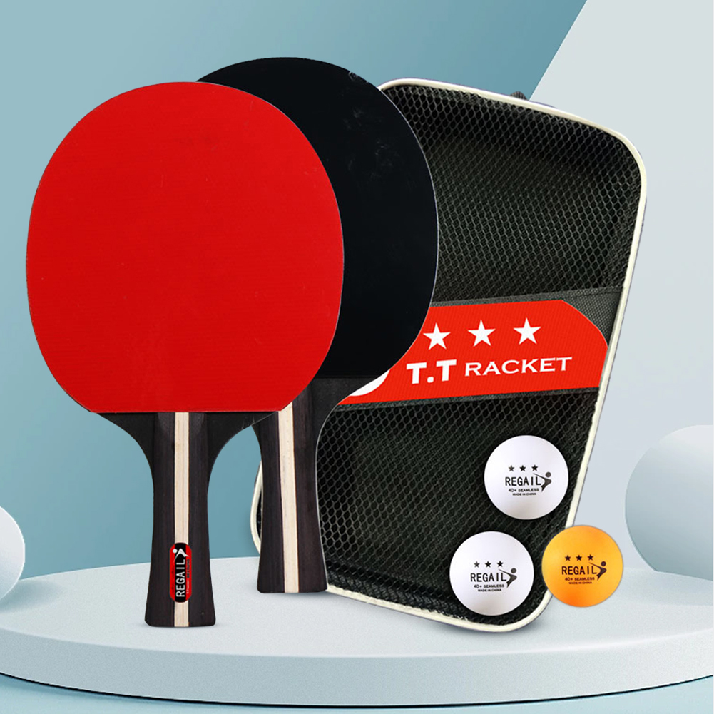卓球ラケット2本＆ボール3個、プロ仕様2人用卓球パドルセット - Table Tennis Is Played With A のレビューと価格