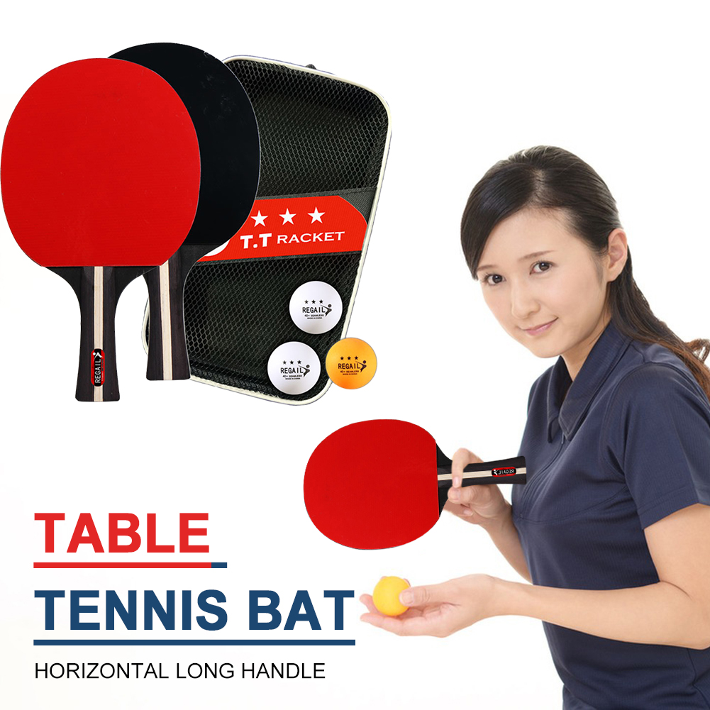 卓球ラケット2本＆ボール3個、プロ仕様2人用卓球パドルセット - Table Tennis Is Played With A のレビューと価格