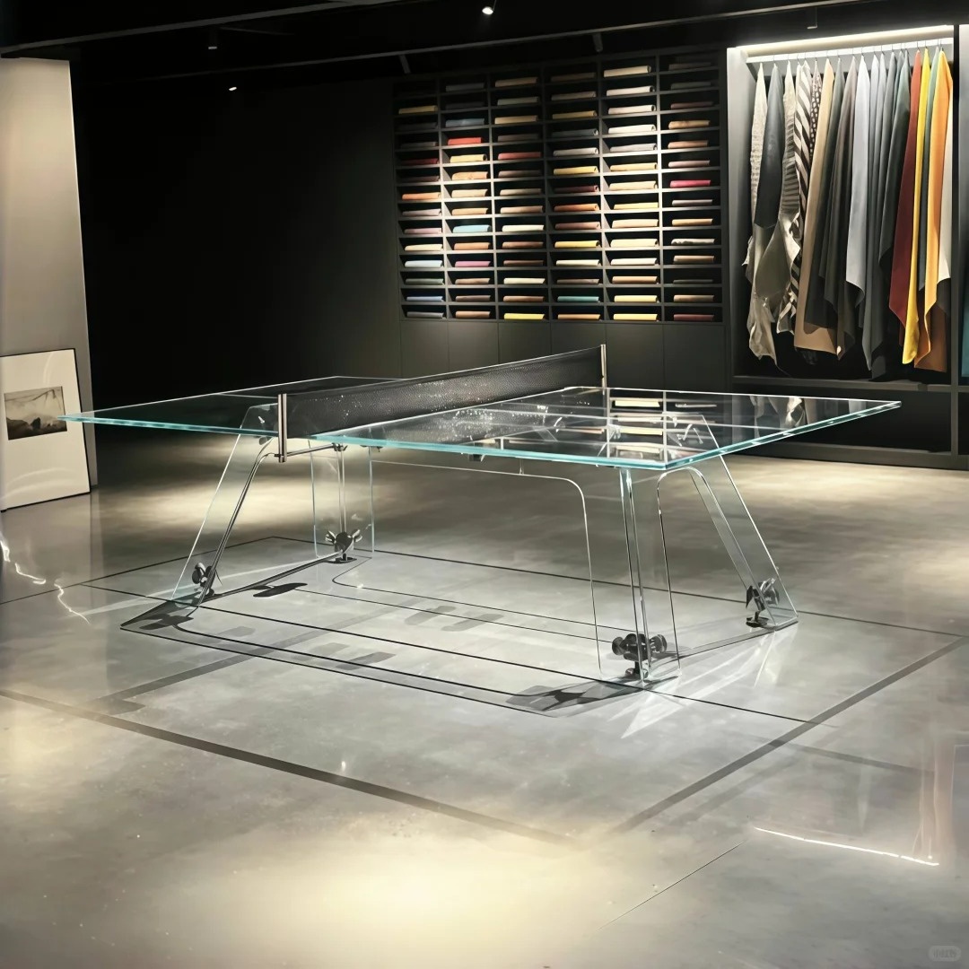 高品質家具 高級クリスタルガラス製卓球台 オフィスや家庭での - Table Tennis Is Played With A のレビューと価格